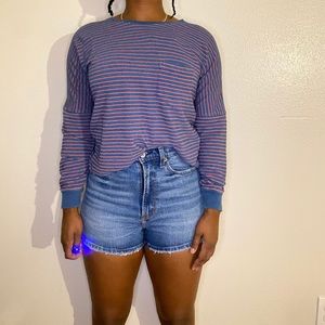 A&F high rise mom shorts